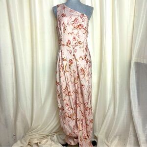 Antonio Melani Carlos Linen Blend Floral One Shoulder Wide Leg Jumpsuit